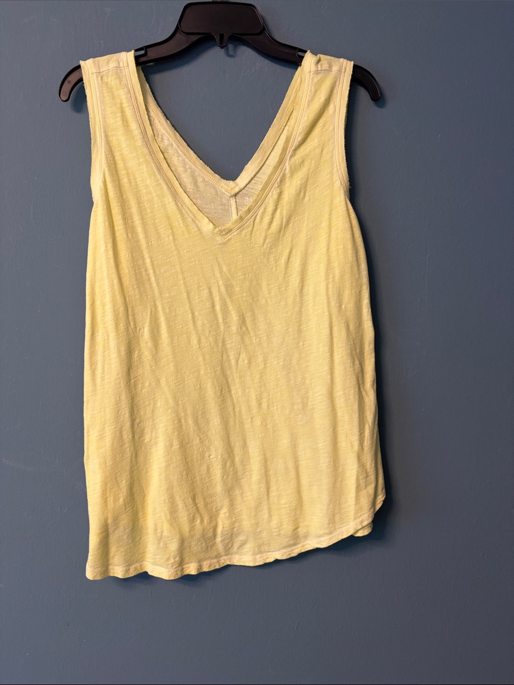 a.n.a Pale Yellow V-Neck Tank Top